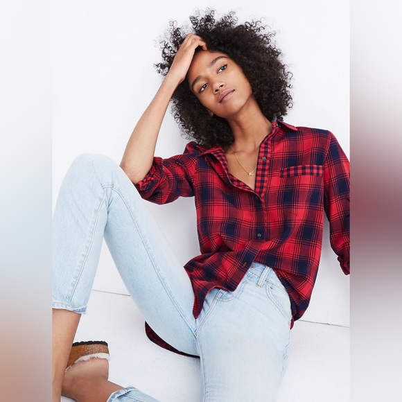 Madewell flannel shirt size small - Picture 2 of 6